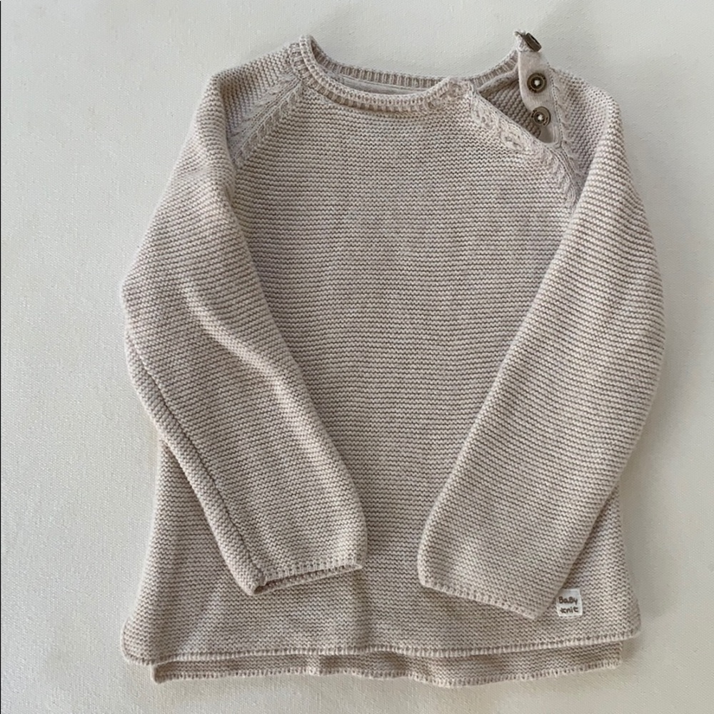 Zara baby boy cream knit sweater